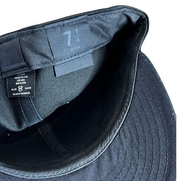 Los Angeles Dodgers Blackout 100% Wool 59FIFTY NEW ERA Men's Fitted Cap SZ 7 1/4 - Picture 4 of 6